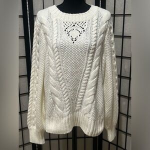 Talbots Ivory CABLE KNIT COMFY, WOMENS SWEATER SIZE 2X